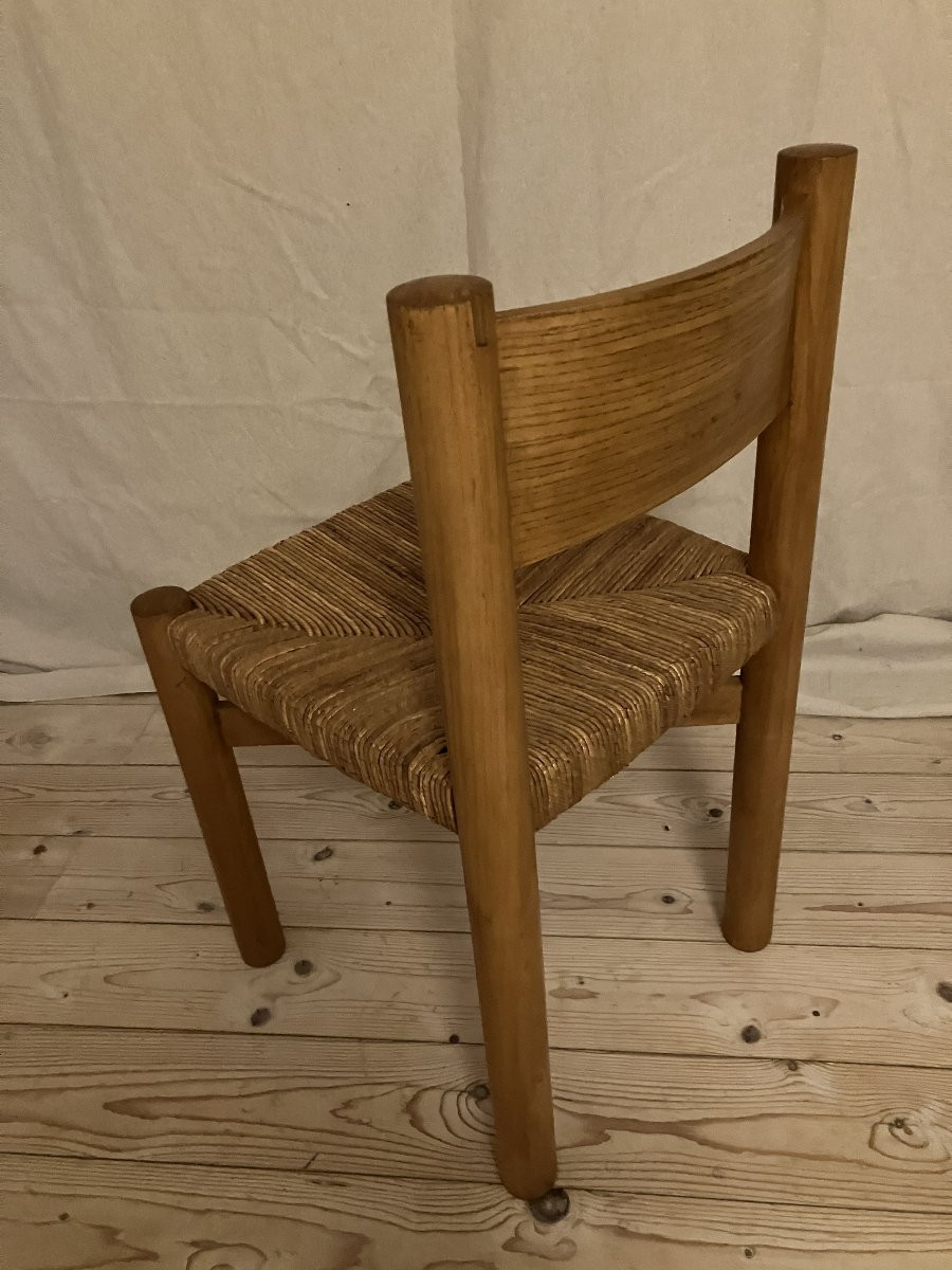 1 Charlotte Perriand Méribel Model Chair, Steph Simon Edition, In Ash Wood, 196-1970-photo-3