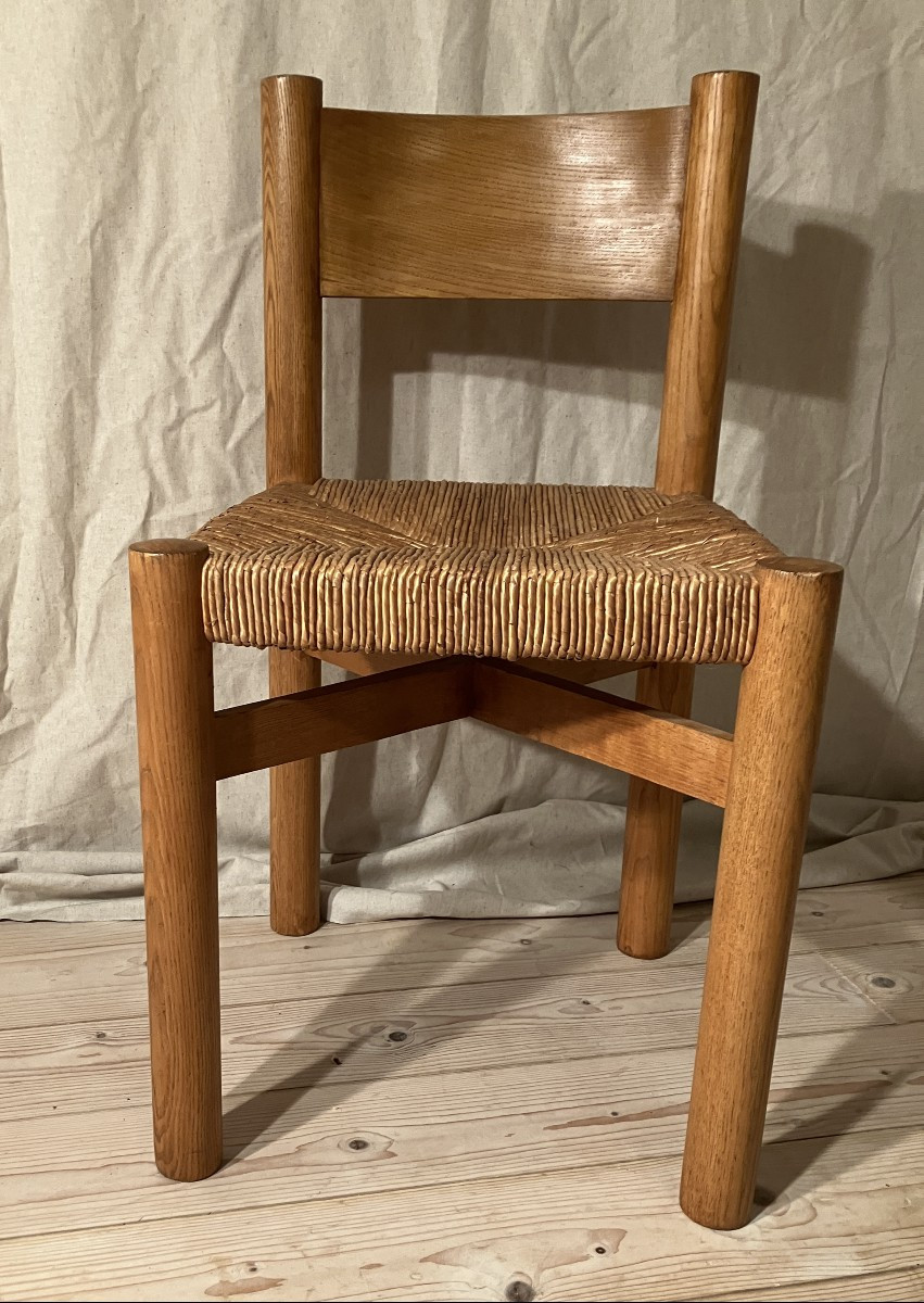 1 Charlotte Perriand Méribel Model Chair, Steph Simon Edition, In Ash Wood, 196-1970