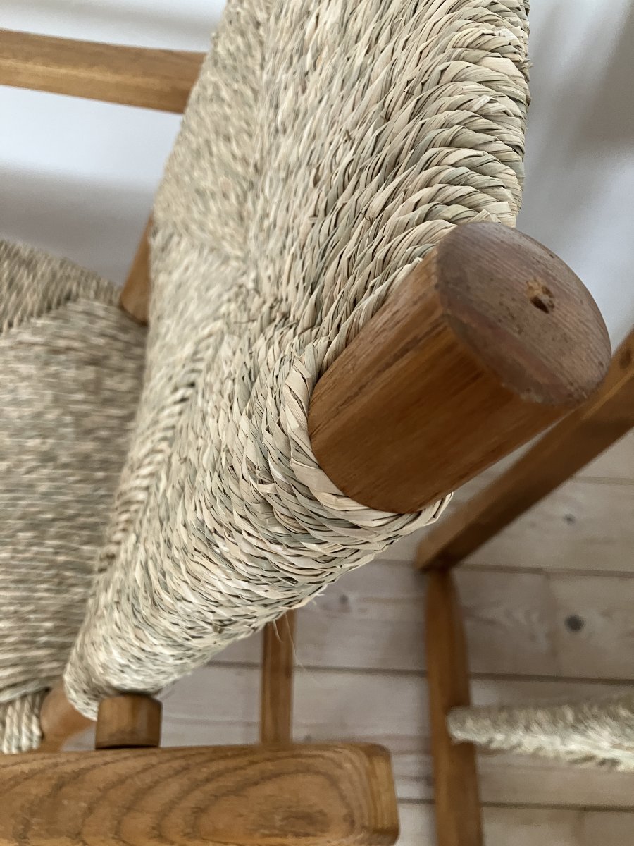 Pair Of Armchairs By Charlotte Perriand Model -photo-4