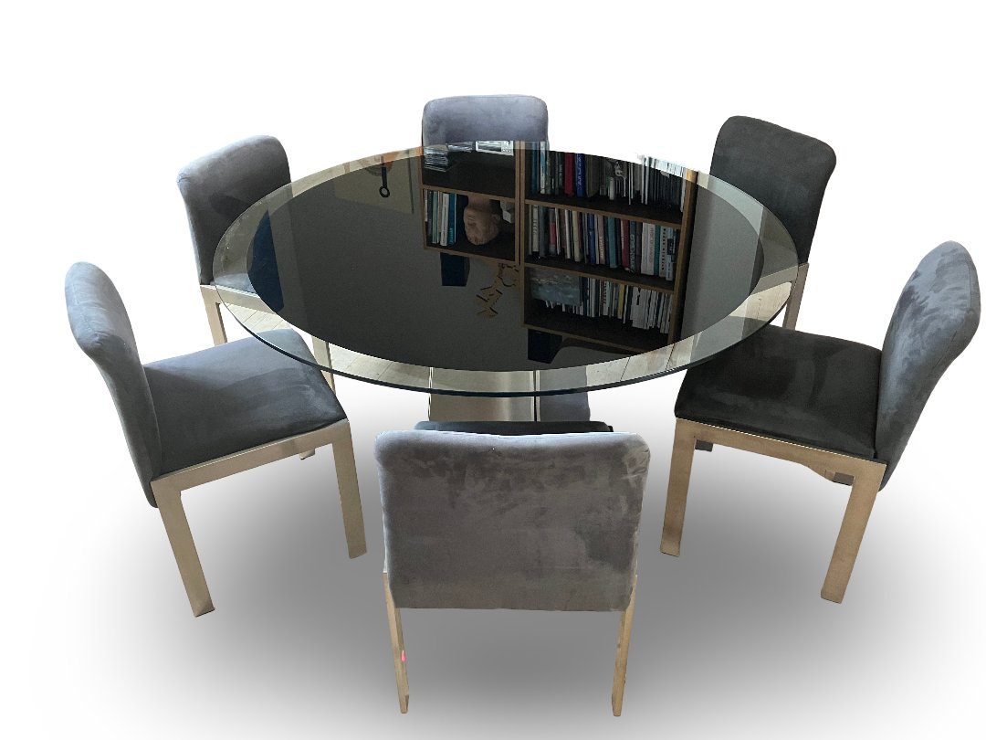Table  de salle à manger de Luigi  Saccardo do pour la Maison Jansen 1970-photo-2