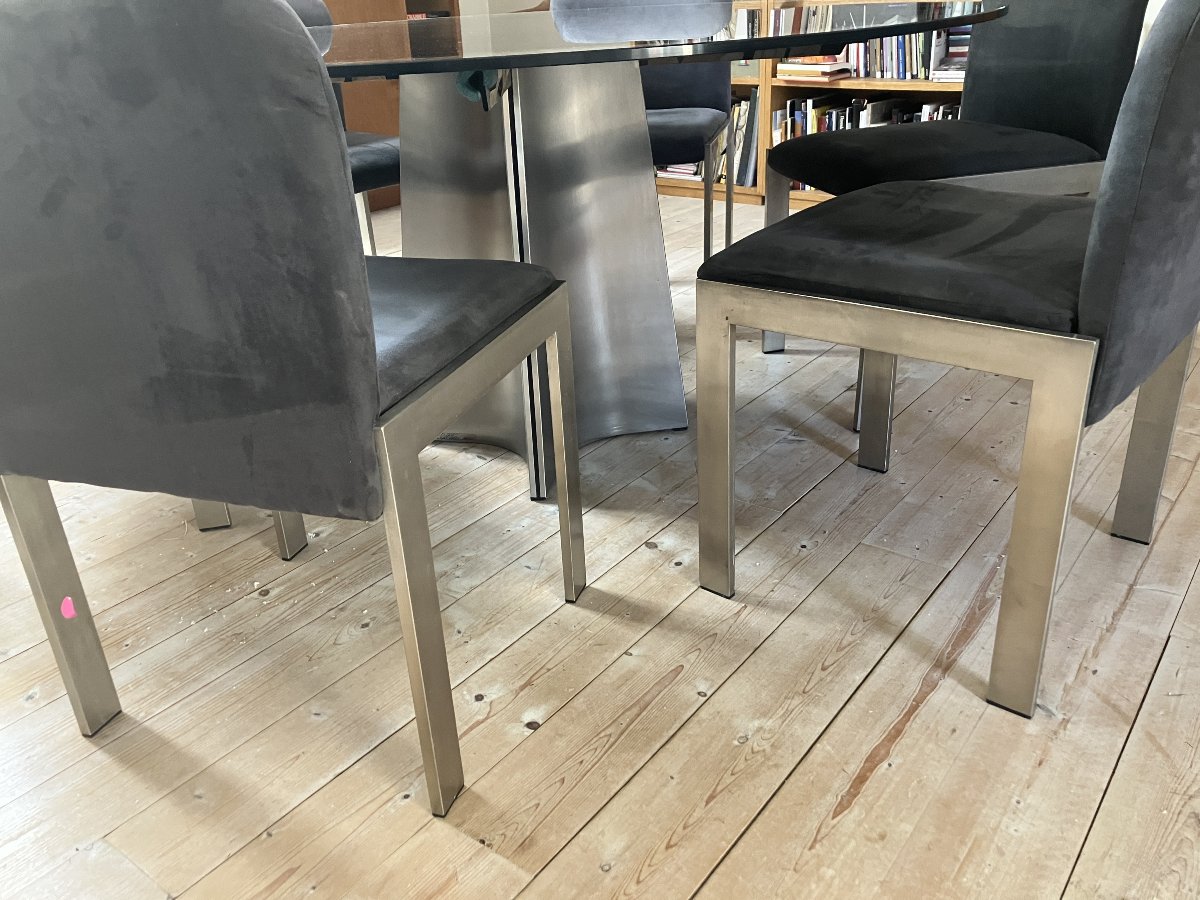 Table  de salle à manger de Luigi  Saccardo do pour la Maison Jansen 1970-photo-4
