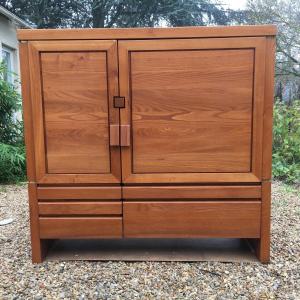 Buffet By Pierre Chapo Model R.18.a In Solid Elm From The 1970s