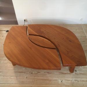 Pierre Chapo Model T.22 Coffee Table In Solid Elm From The 1970s-1980s