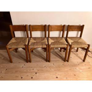 Series Of 4 Meribel Model Chairs By Charlotte Perriand