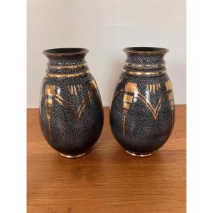 Pair Of Art Deco Vases