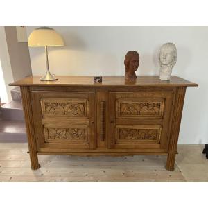 buffet enfilade art deco 1940-1950 en chêne