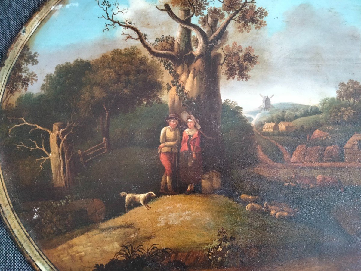 Huile Sur Tôle XIXe -photo-3