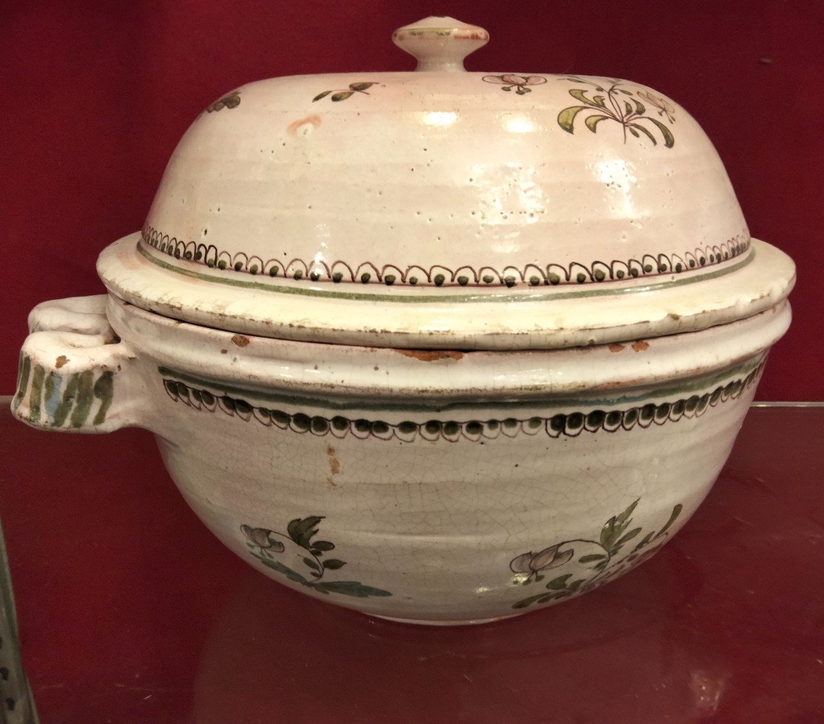 Libourne Earthenware Tureen Near Bordeaux 18th Century-photo-3