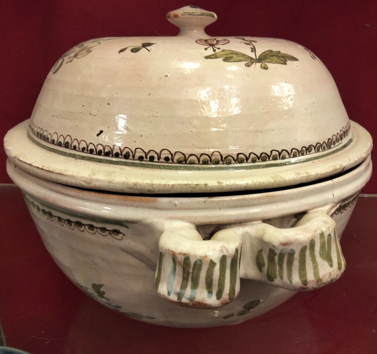 Libourne Earthenware Tureen Near Bordeaux 18th Century-photo-4