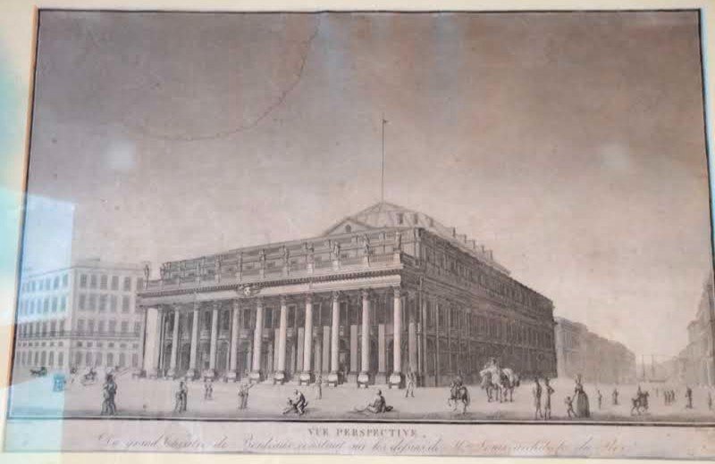 Engraving From Bordeaux Grand Théâtre Late 18th Century-photo-2