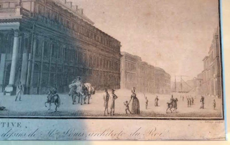 Engraving From Bordeaux Grand Théâtre Late 18th Century-photo-4