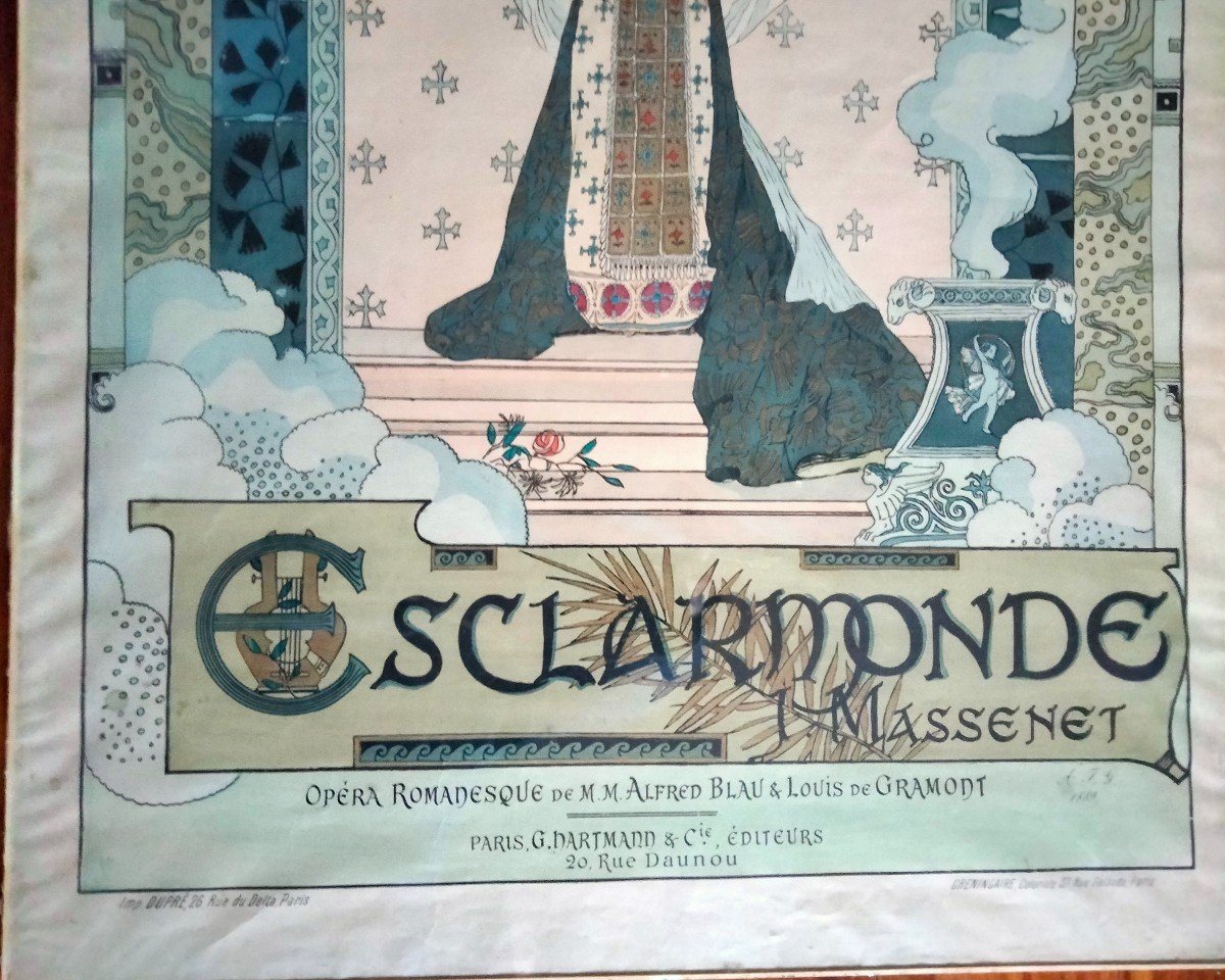 Affiche Opéra Massenet Esclarmonde 1889-photo-3