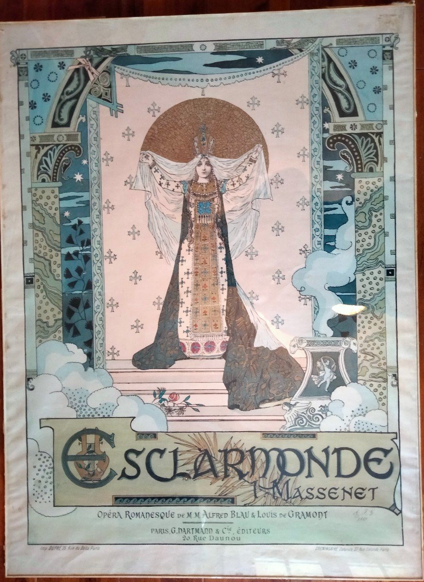 Affiche Opéra Massenet Esclarmonde 1889