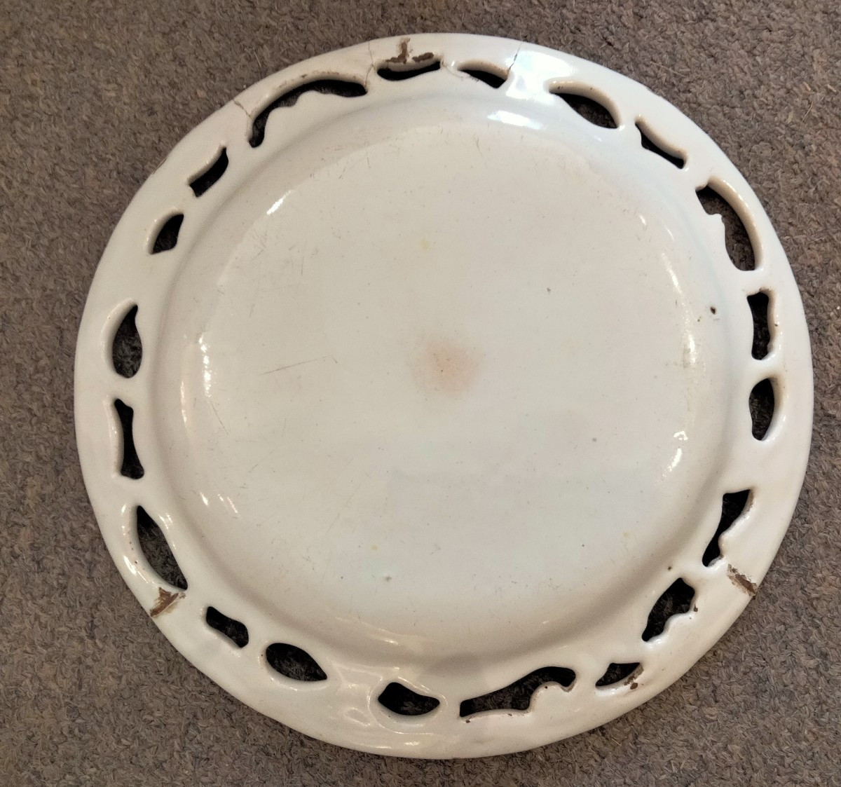 Plat Ajouré Au Chinois Samadet XVIIIe-photo-1