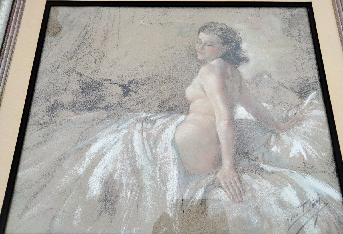 Pastel aquarelle d'Yves Diey - Nu-photo-2