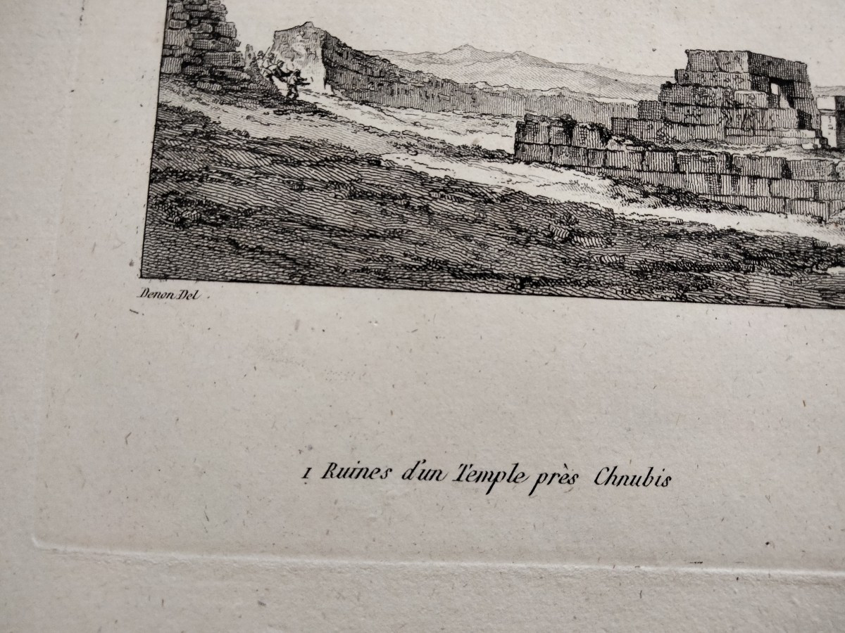 Gravure Vivant Denon extraite Voyage dans la Basse et Haute Egypte XIXe-photo-2