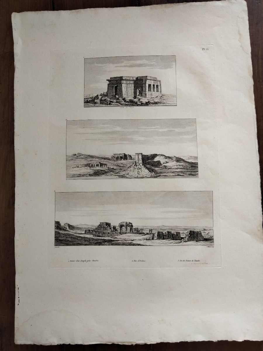 Gravure Vivant Denon extraite Voyage dans la Basse et Haute Egypte XIXe
