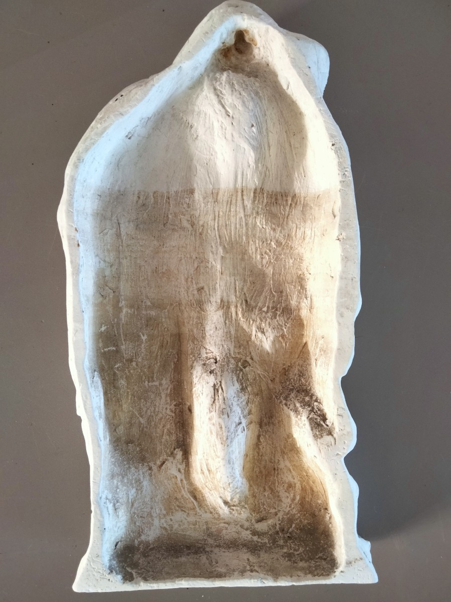 Bas relief platre de Gaston Schnegg - Guérison du sourd muet-photo-1