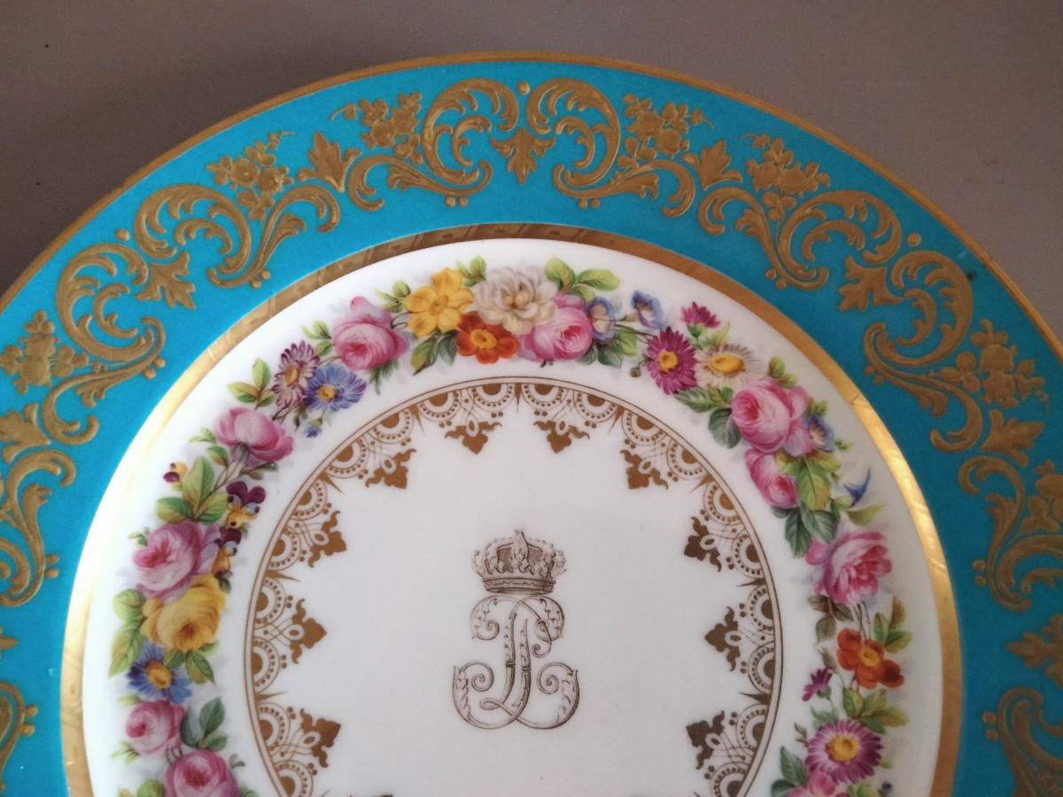 Sèvres Plate, Louis Philippe Service, Château Du Trianon, 1848-photo-3