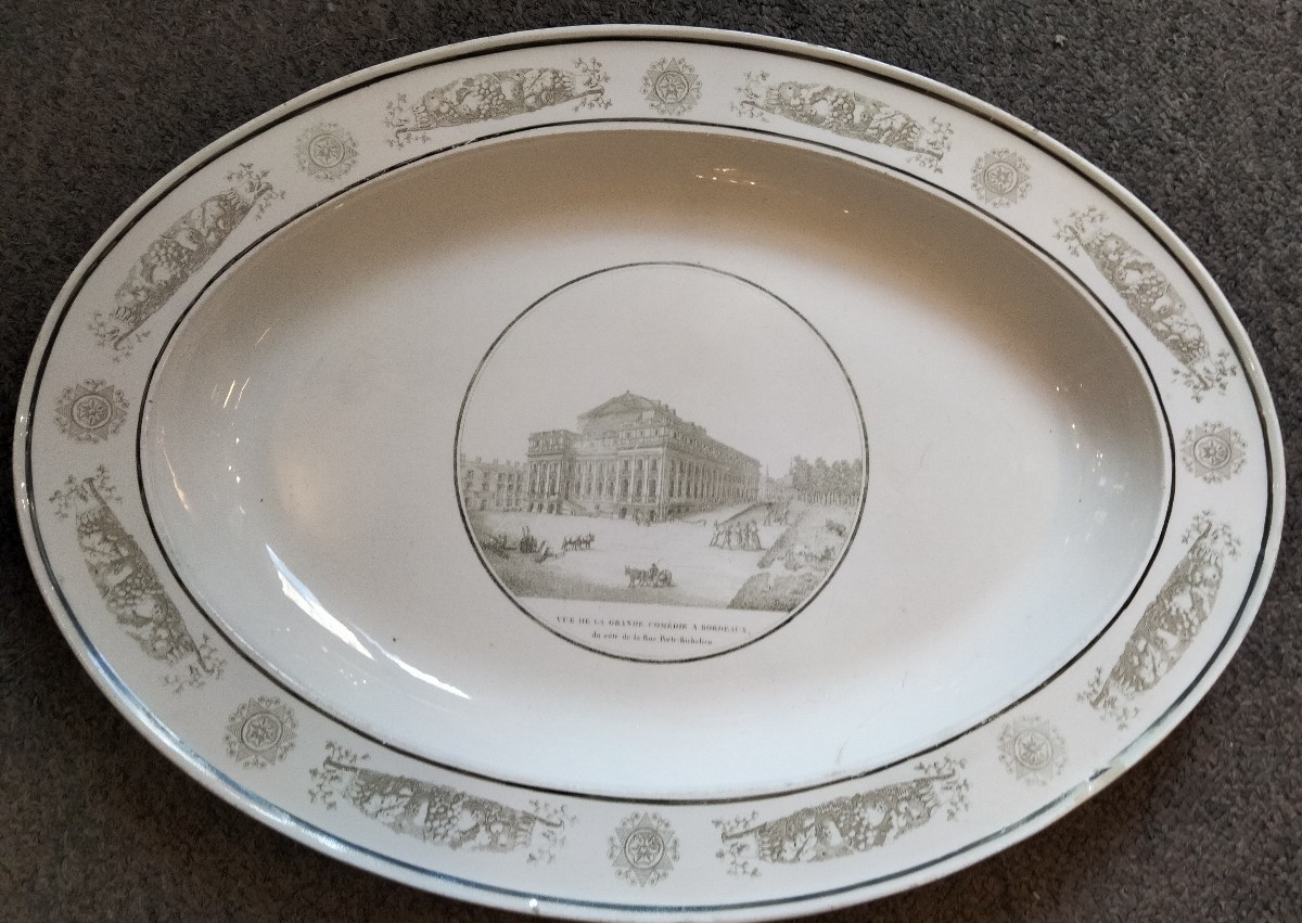 Plat Creil - Vue de Bordeaux deb XIXe