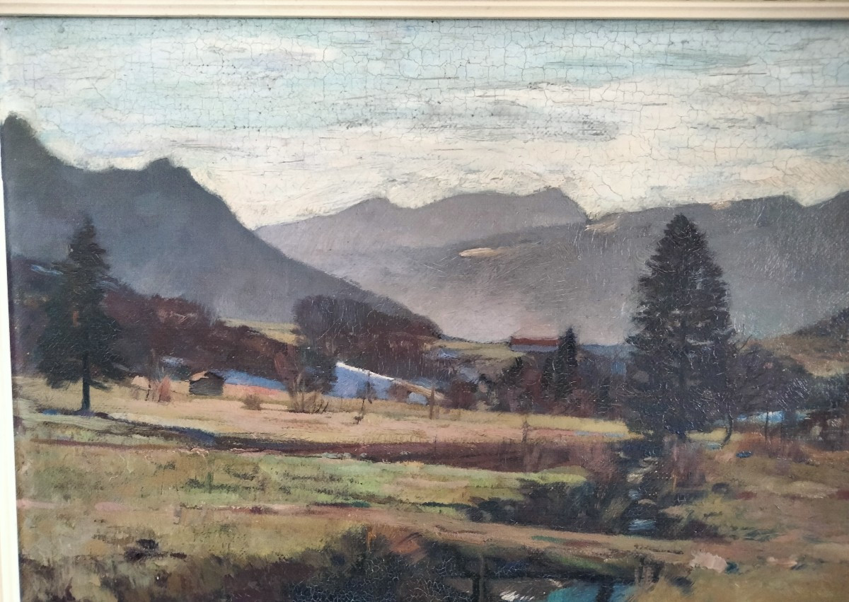 Painting: Landscape In The Bavarian Alps By Gerhardinger-photo-2