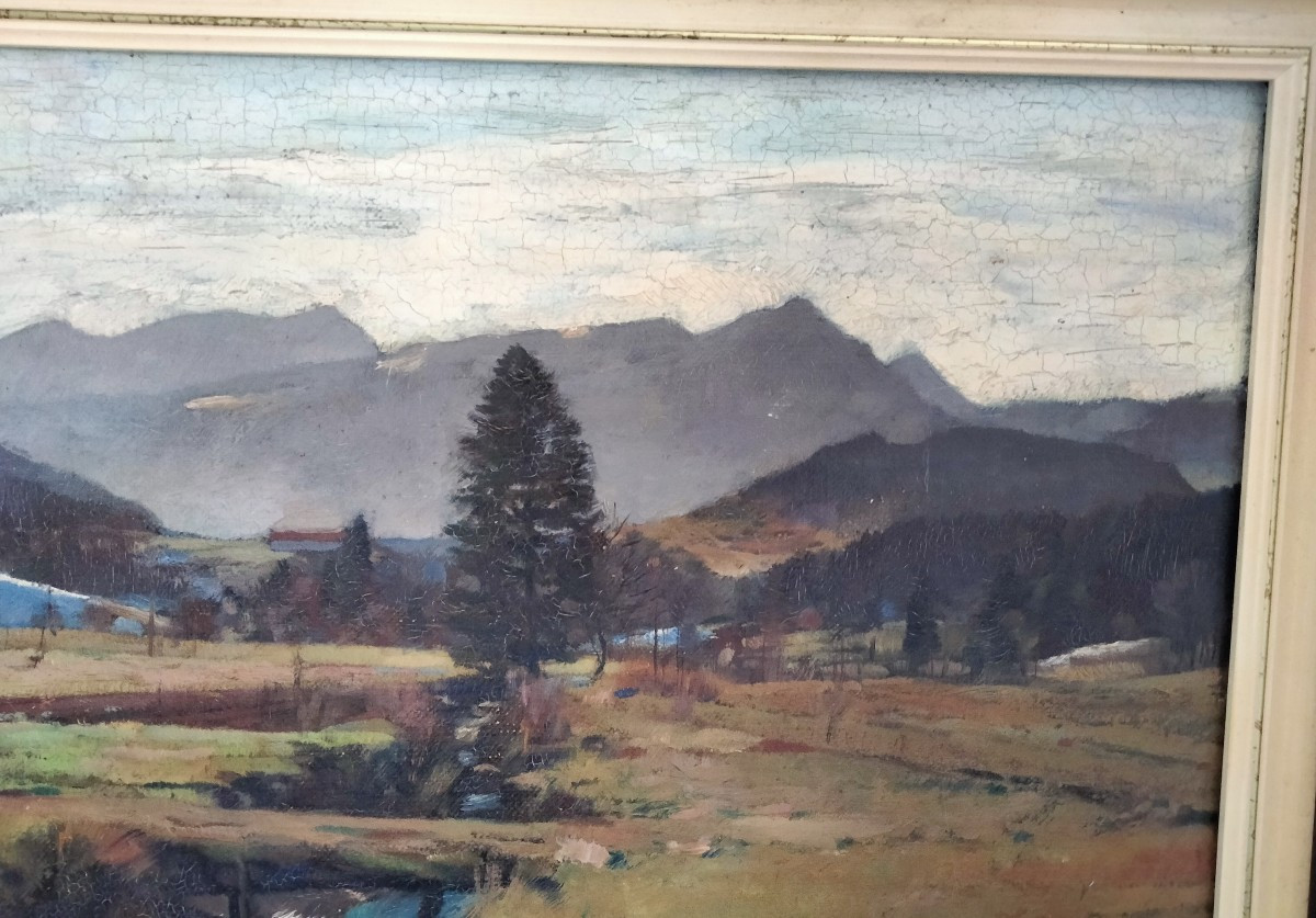 Painting: Landscape In The Bavarian Alps By Gerhardinger-photo-3