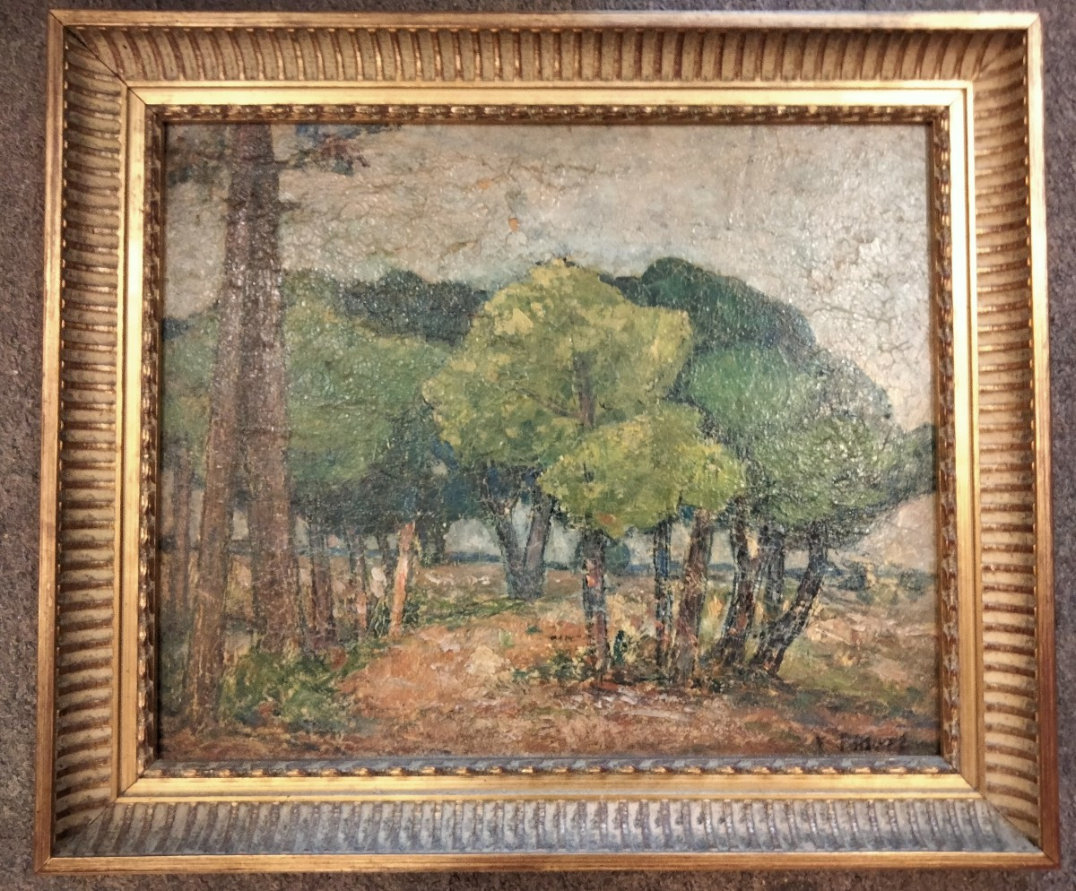 Tableau Emile Brunet - Paysage sur la dune du Four