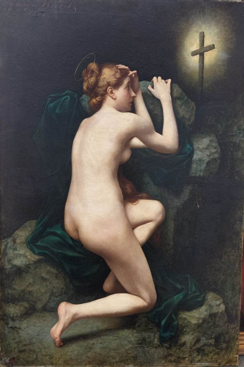Painting By Georges Hébert - Maria Magdalena 1880