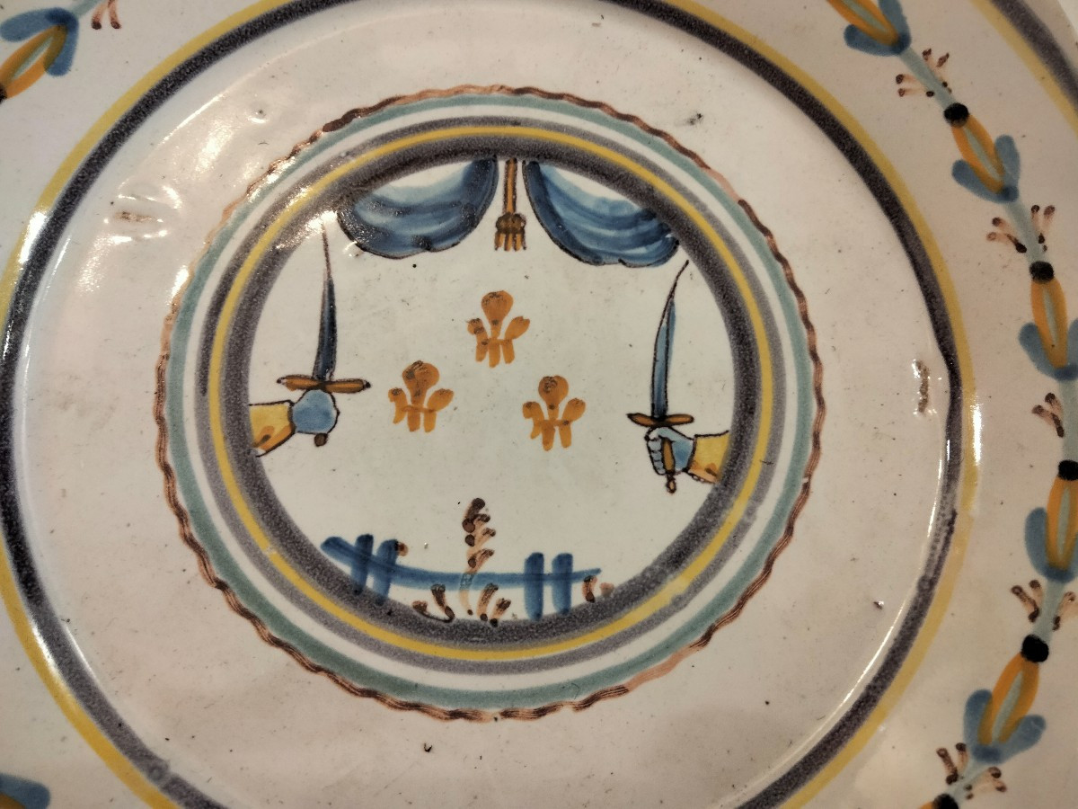 Assiette Révolutionnaire Nevers XVIIIe-photo-2