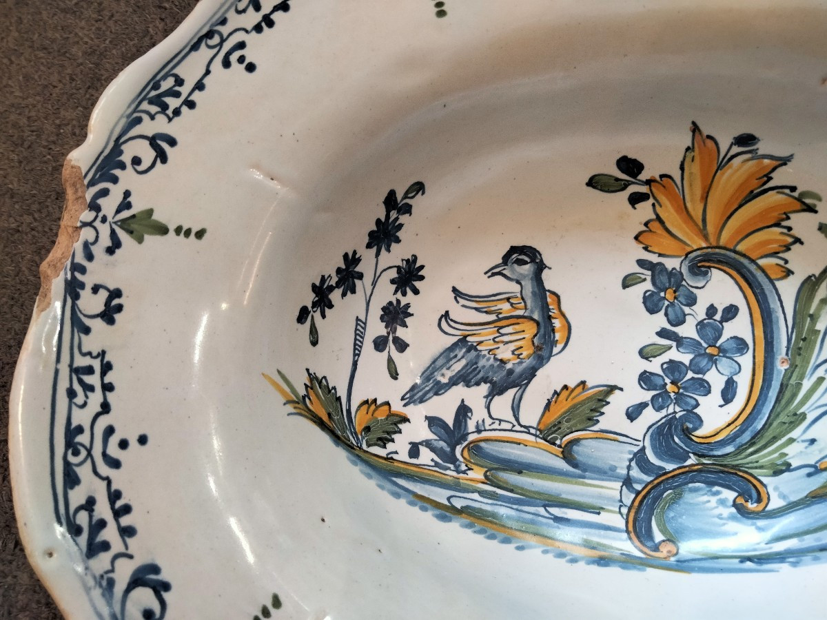 Barber Dish Moulins Lyon 18th Century-photo-3