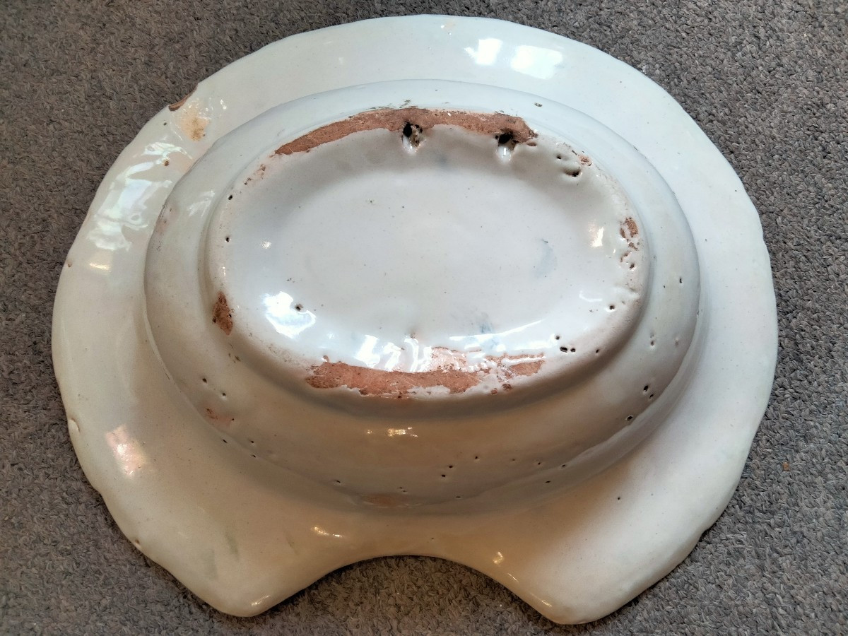 Barber Dish Moulins Lyon 18th Century-photo-4