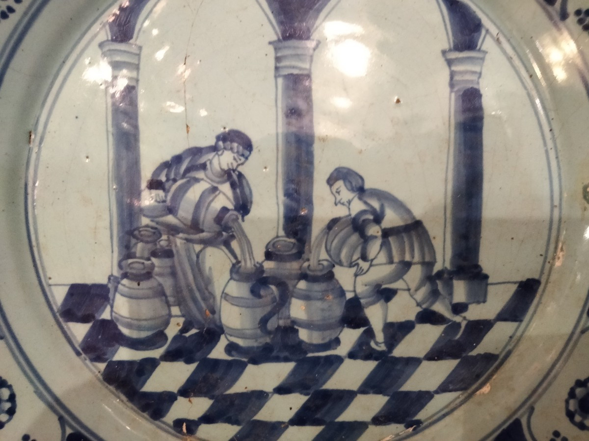 Plate Francfort - Les Noces De Cana 17th Century-photo-2
