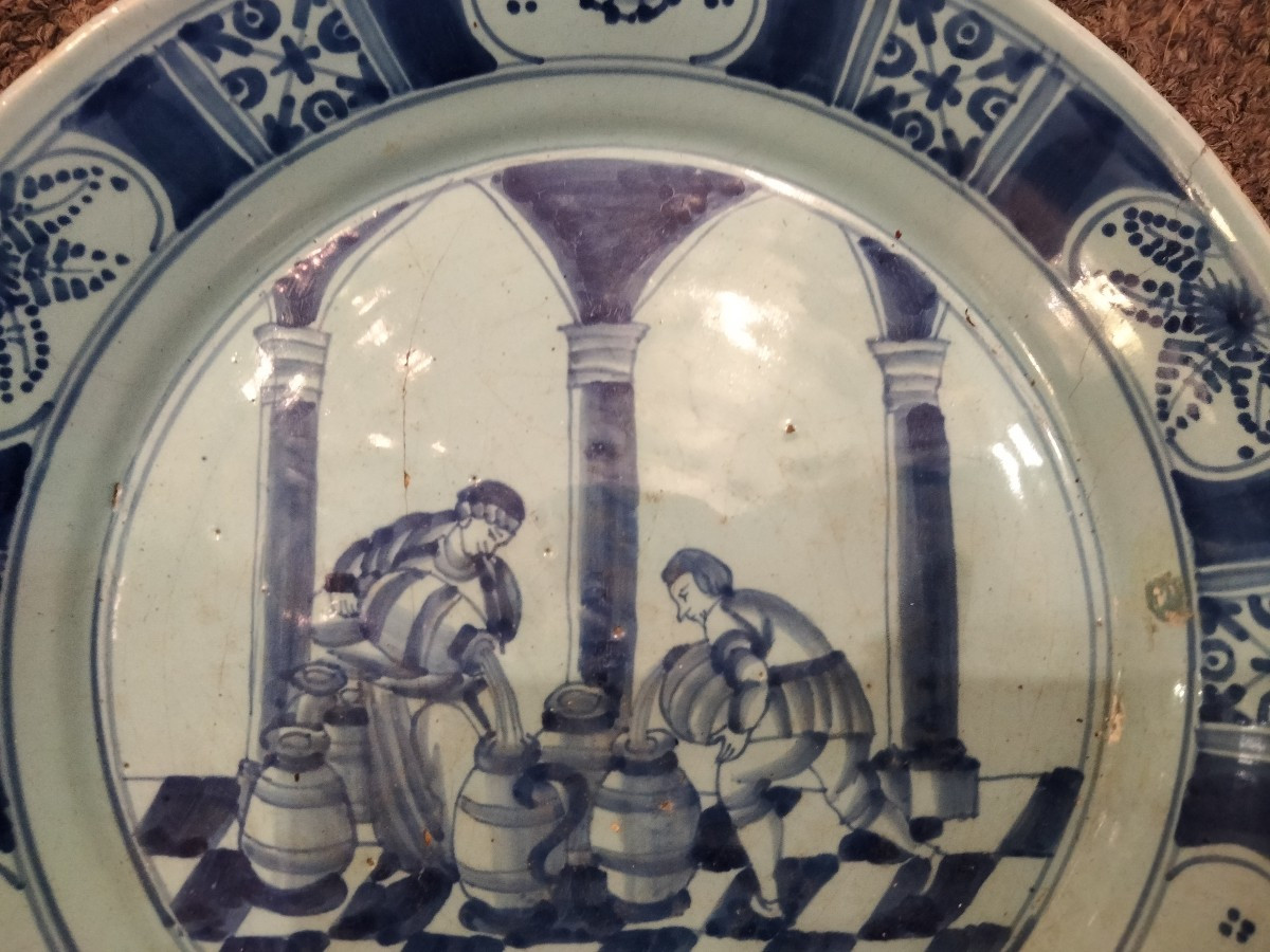 Plate Francfort - Les Noces De Cana 17th Century-photo-3