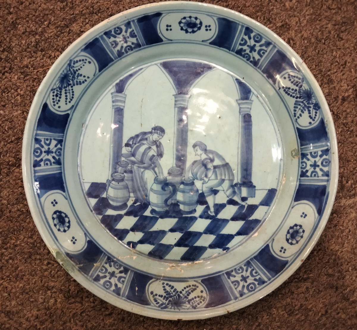 Plate Francfort - Les Noces De Cana 17th Century