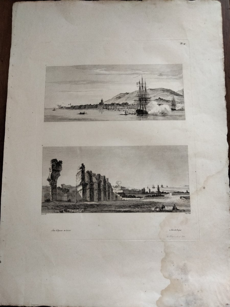 Lot 5 Gravures Vivant Denon - Voyage en basse et Haute Egypte XIXe-photo-3