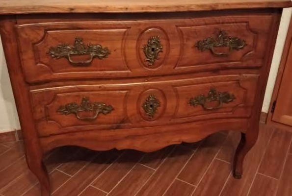 18th-century Provençal Chest Of Drawers With Lids, Made Of Pear Wood-photo-2