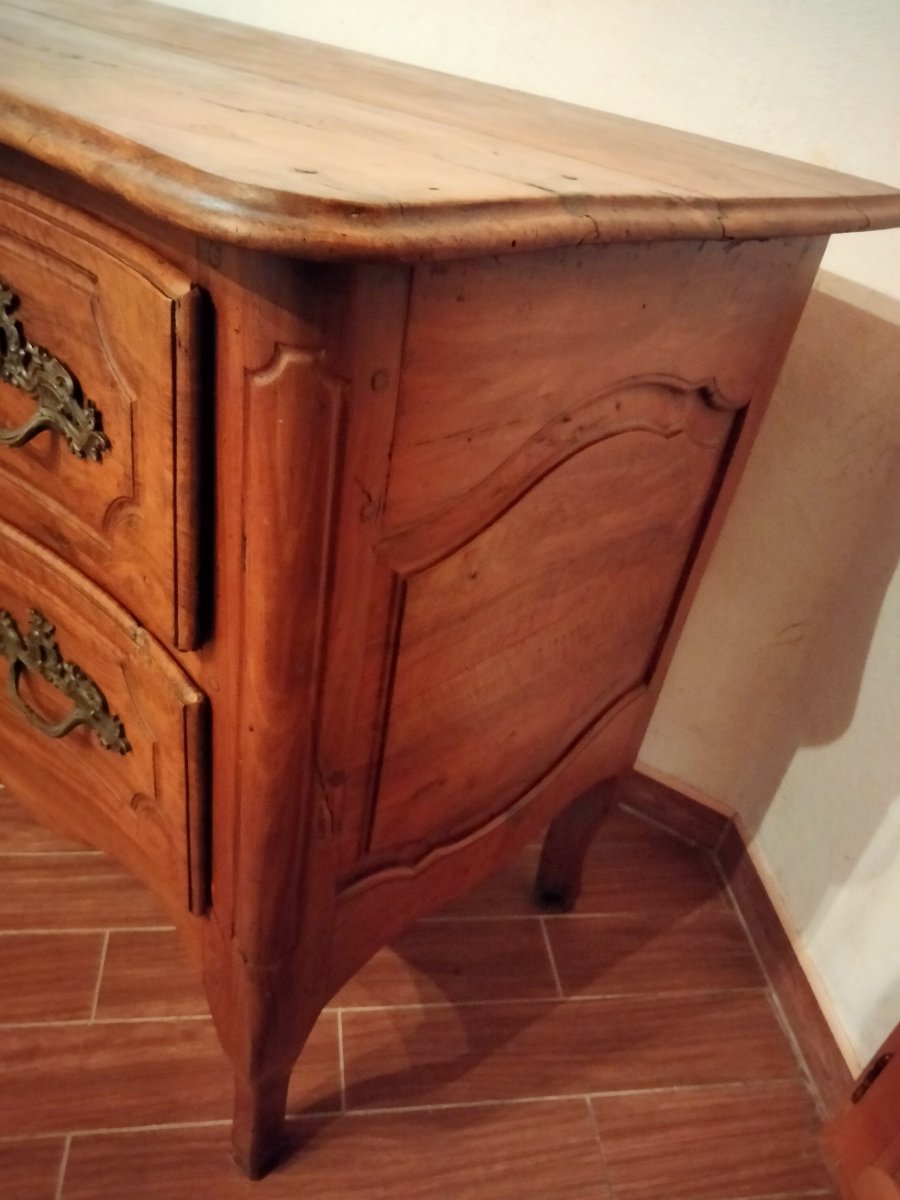 18th-century Provençal Chest Of Drawers With Lids, Made Of Pear Wood-photo-3