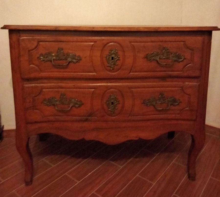 18th-century Provençal Chest Of Drawers With Lids, Made Of Pear Wood-photo-8