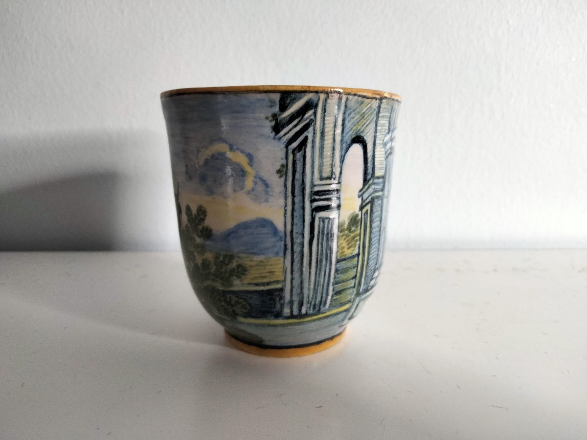 Tasse Trembleuse & soucoupe Castelli XVIIIe-photo-6