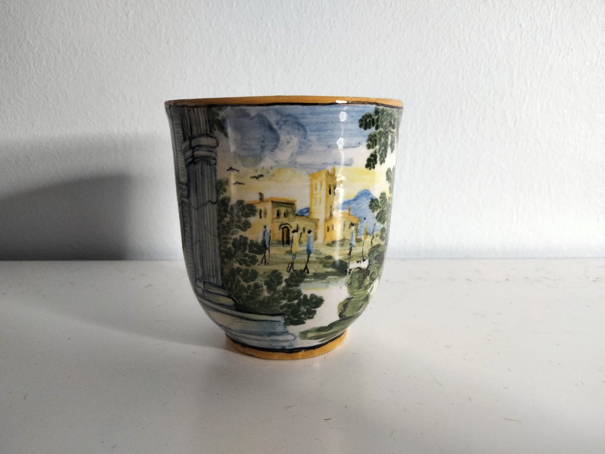 Tasse Trembleuse & soucoupe Castelli XVIIIe-photo-7