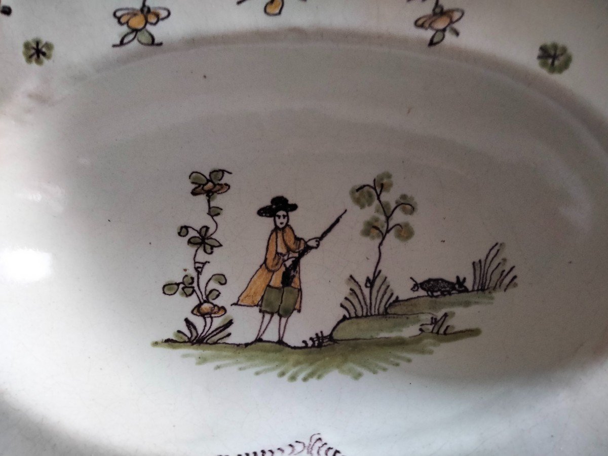 Plat De Barbier Moncaut XVIIIe-photo-2