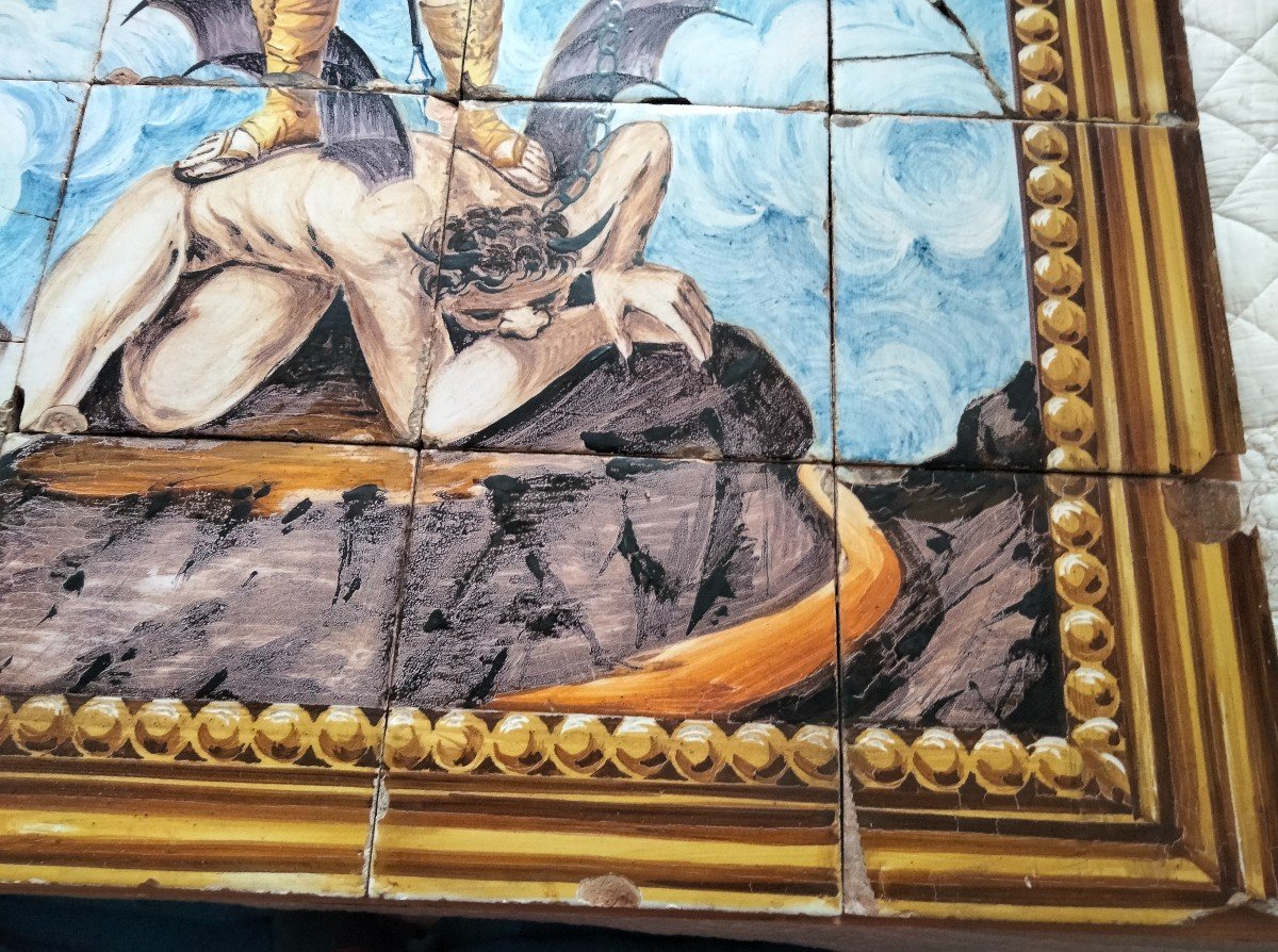 18th Century Valence Manises Tile Panel-photo-3