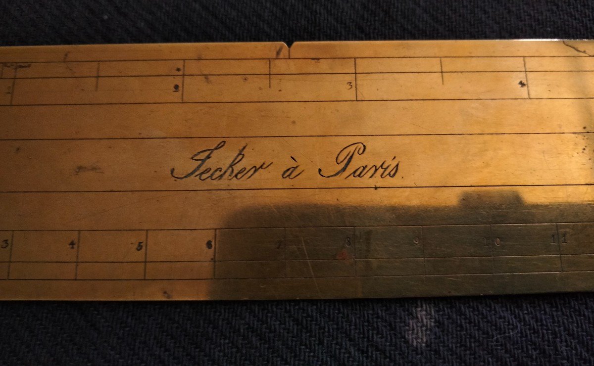 Scale Ruler For Land Survey / Jecker Late 18th Century-photo-3