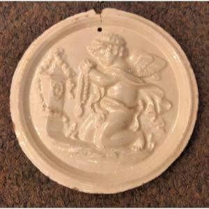 Fine Earthenware Medallion Nevers Dubois Nineteenth