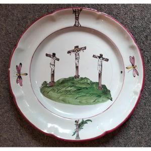 Plate Les Islettes Christ At Golgotha 18th Century