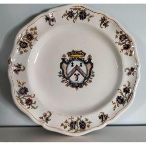 Marseille 18th Century Coat Of Arms Plate