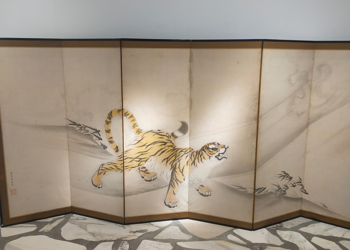 Paravent japonais au tigre