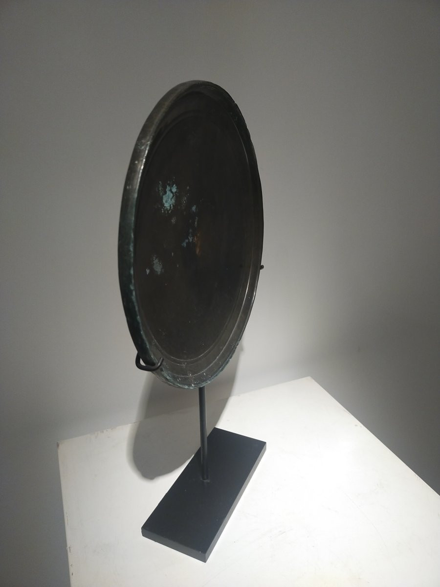 Miroir en bronze Khmer-photo-3