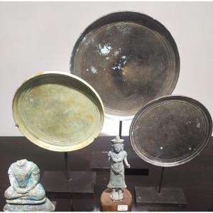Miroir en bronze Khmer