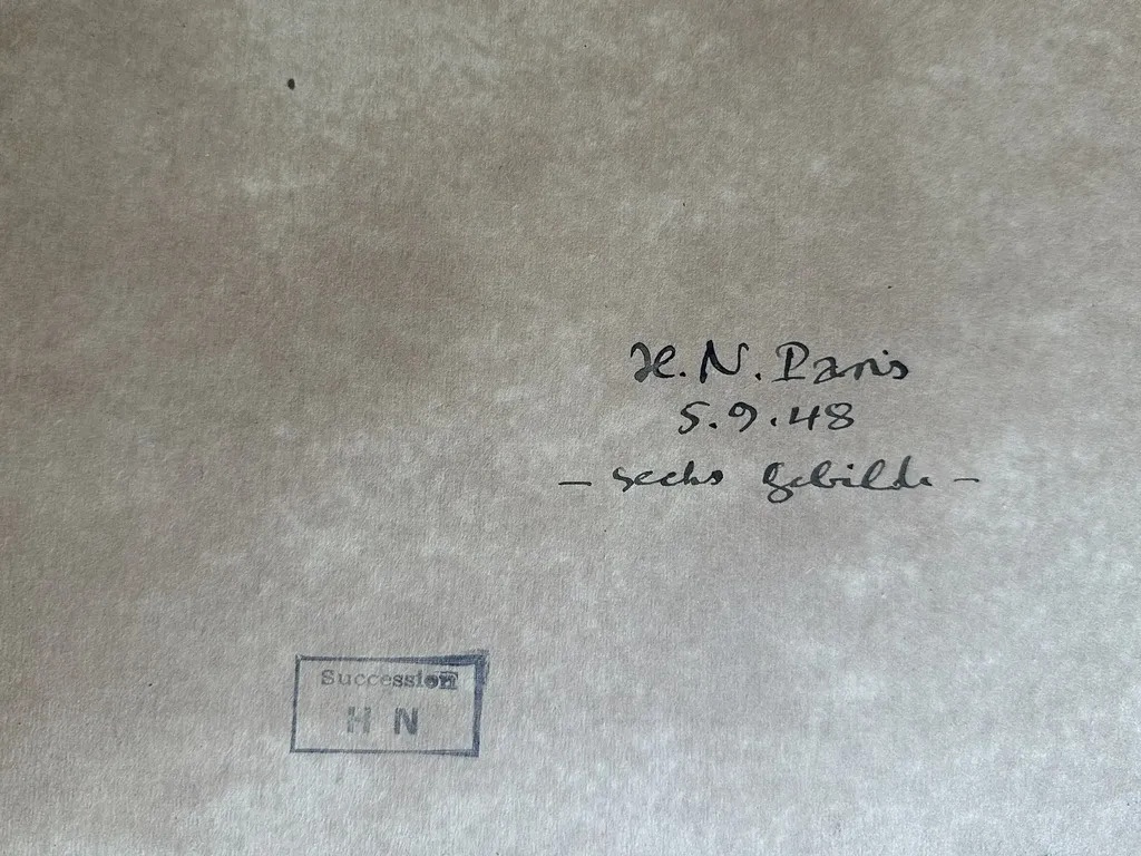 Drawing By Henri Nouveau (1901-1959) “sechs Gebilde” 1948-photo-2